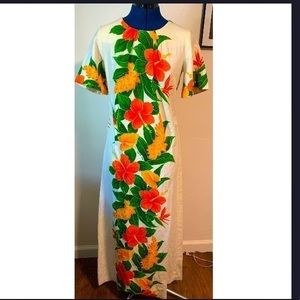 Vintage 60s Hawaiian Dress, Small
